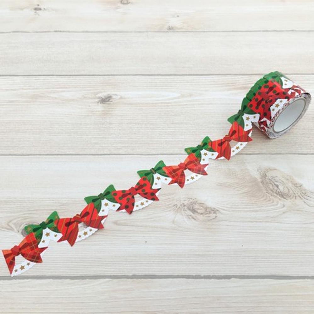 월드크래프트 다이컷 마스킹테이프(크리스마스리본) DT2-0006