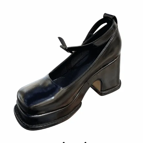 [할머니가 물려주셨니?] 빈티지  감성이쟈나 청키 레트로 플랫폼 슈즈