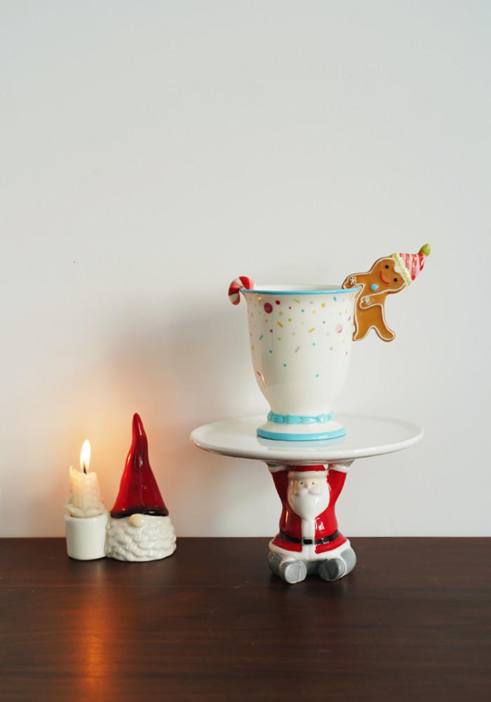 귀여운 크리스마스 진저브레드 쿠키 유리컵