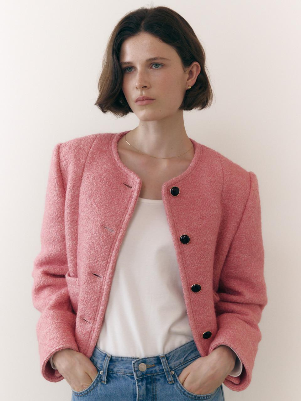 Boucle pocket jacket_2color