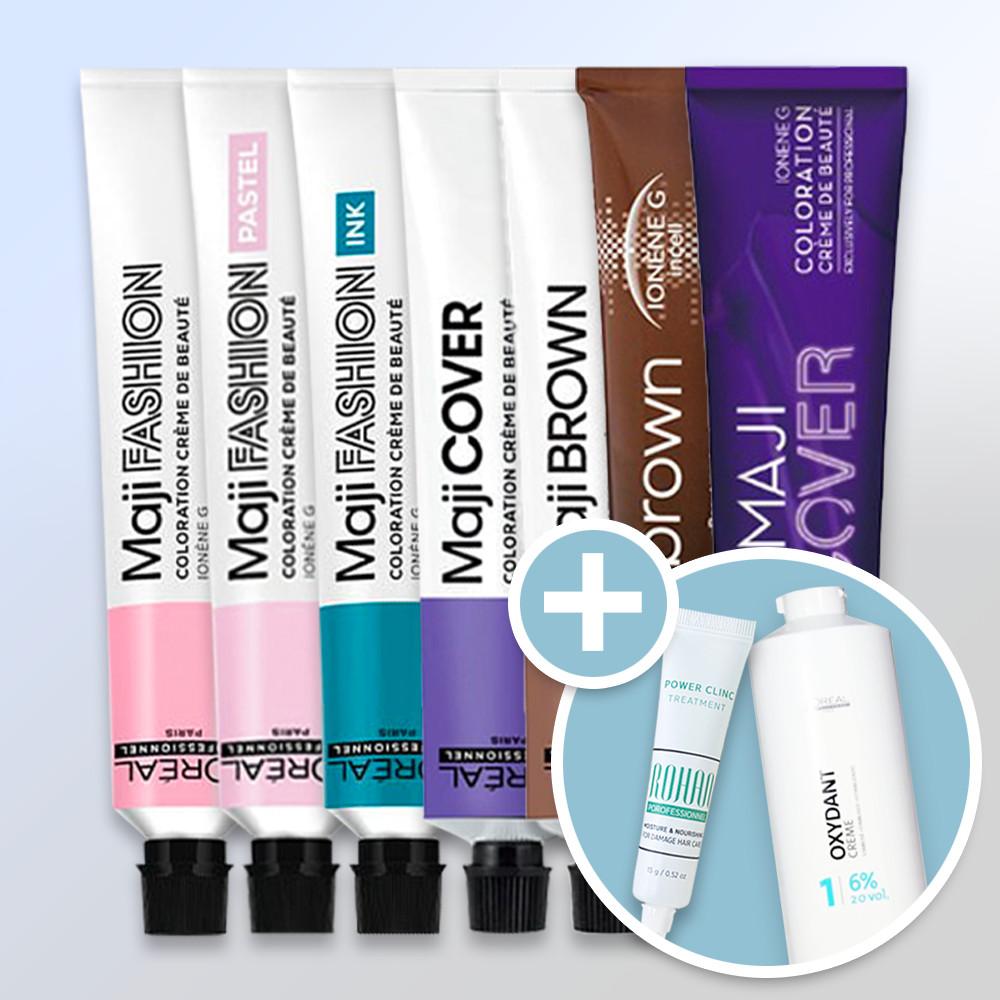 로레알 마지렐 마지패션 브라운 커버 뿌리 눈썹 새치 염색약 50g 미용실 산화제