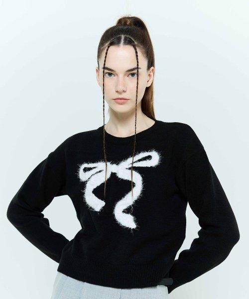 L6 RIBBON MIX KNIT(BLACK)