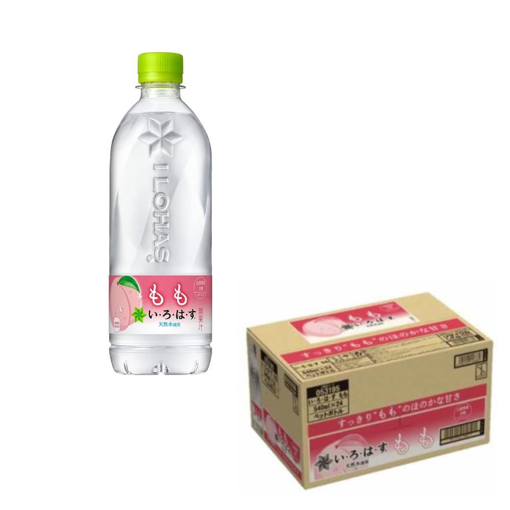 이로하스 복숭아물 540ml 24개입 1박스 일본 음료 [원산지:일본]