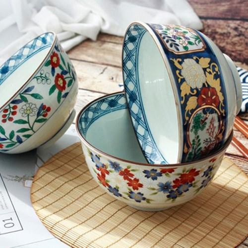 아리타 꽃 자수 면기 - 3type