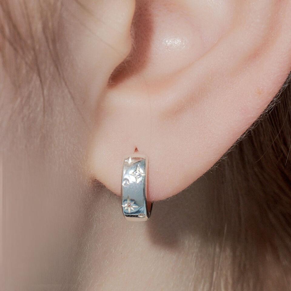 [silver925][태연, 엑소 시우민 착용] snowy cubic earring