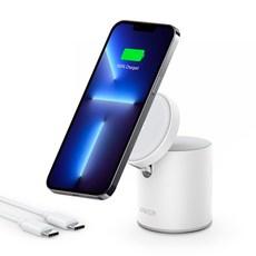 앤커 맥세이프 호환 2 in 1 아이폰 마그네틱 무선충전기 에어팟 호환 멀티 고속충전