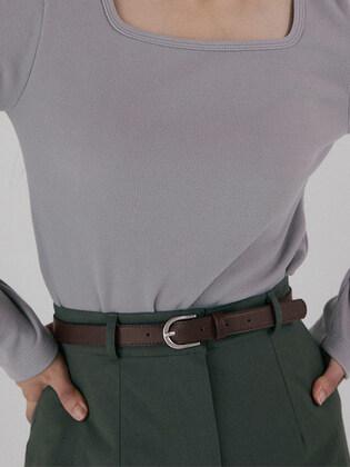 NUE REORG LOGO BELT BROWN