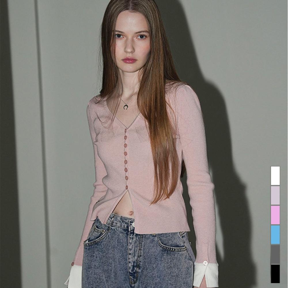 Tours V-neck Button Knit Cardigan - 6COL