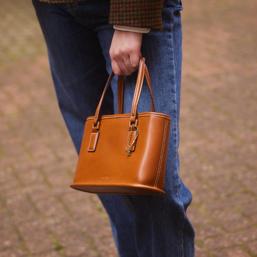MINI BOROUGH BAG [CAMEL - STITCH]