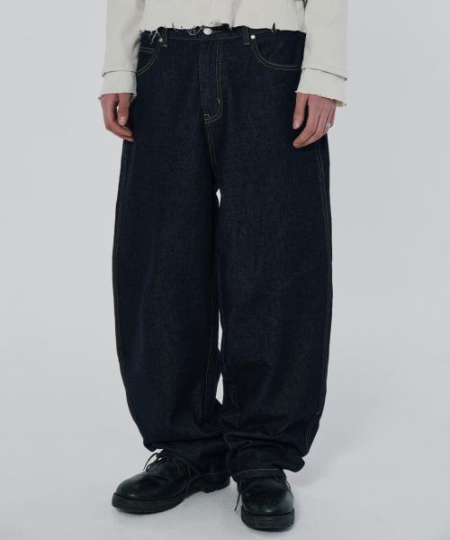 스웨이드(SUADE)  INDIGO BAGGY DENIM [RAW INDIGO] - 사이즈 & 후기 | 무신사