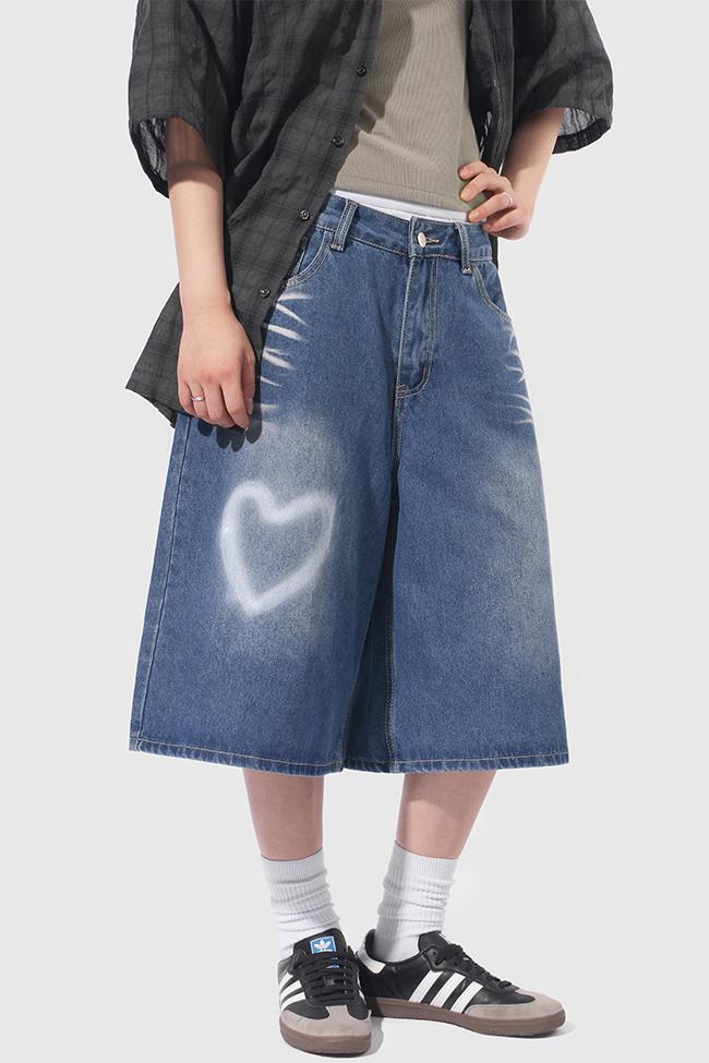 Love Sign Bermuda Pants [2color]