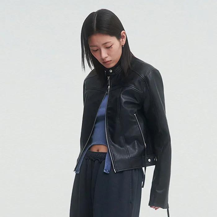 MULTI-PANELED MOTOR JACKET [BLACK]