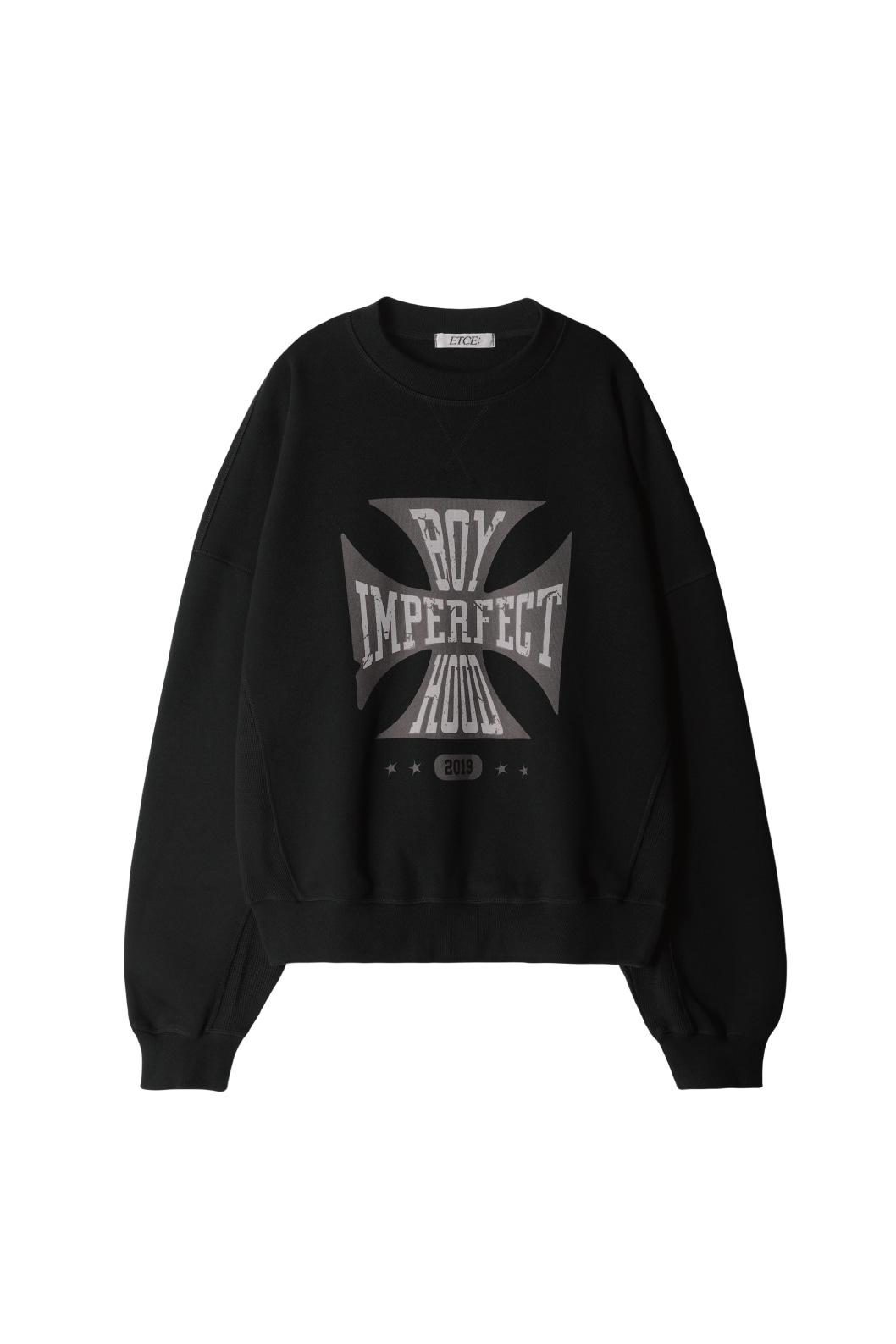 BOY HOOD CROSS SWEATSHIRTS (BLACK)