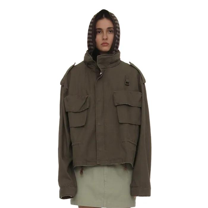 WASHED CROP M65 FIELD JACKET_WARM GREY