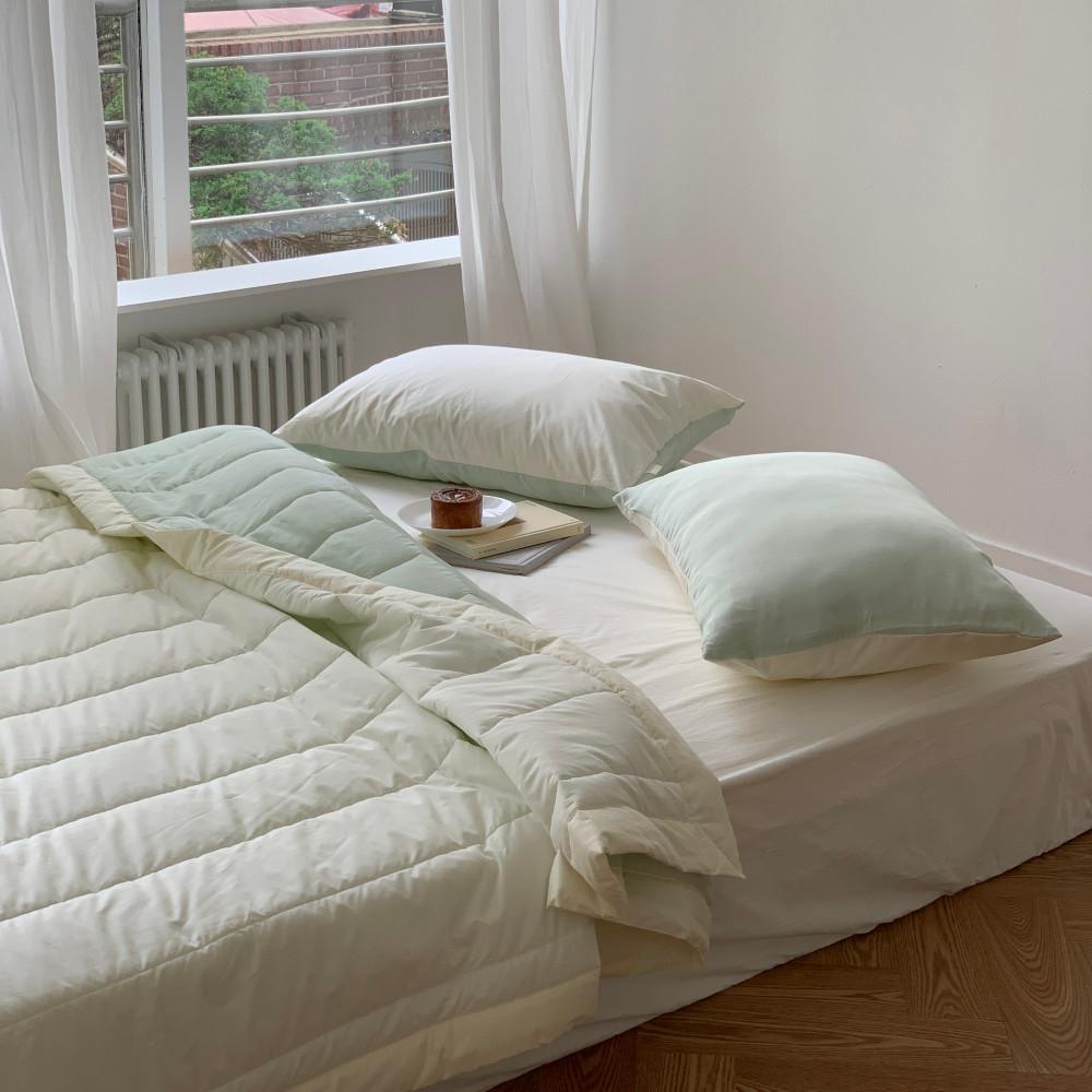 [라튤립] 페일 뱀부인견X순면 양면사용 여름용 차렵이불세트