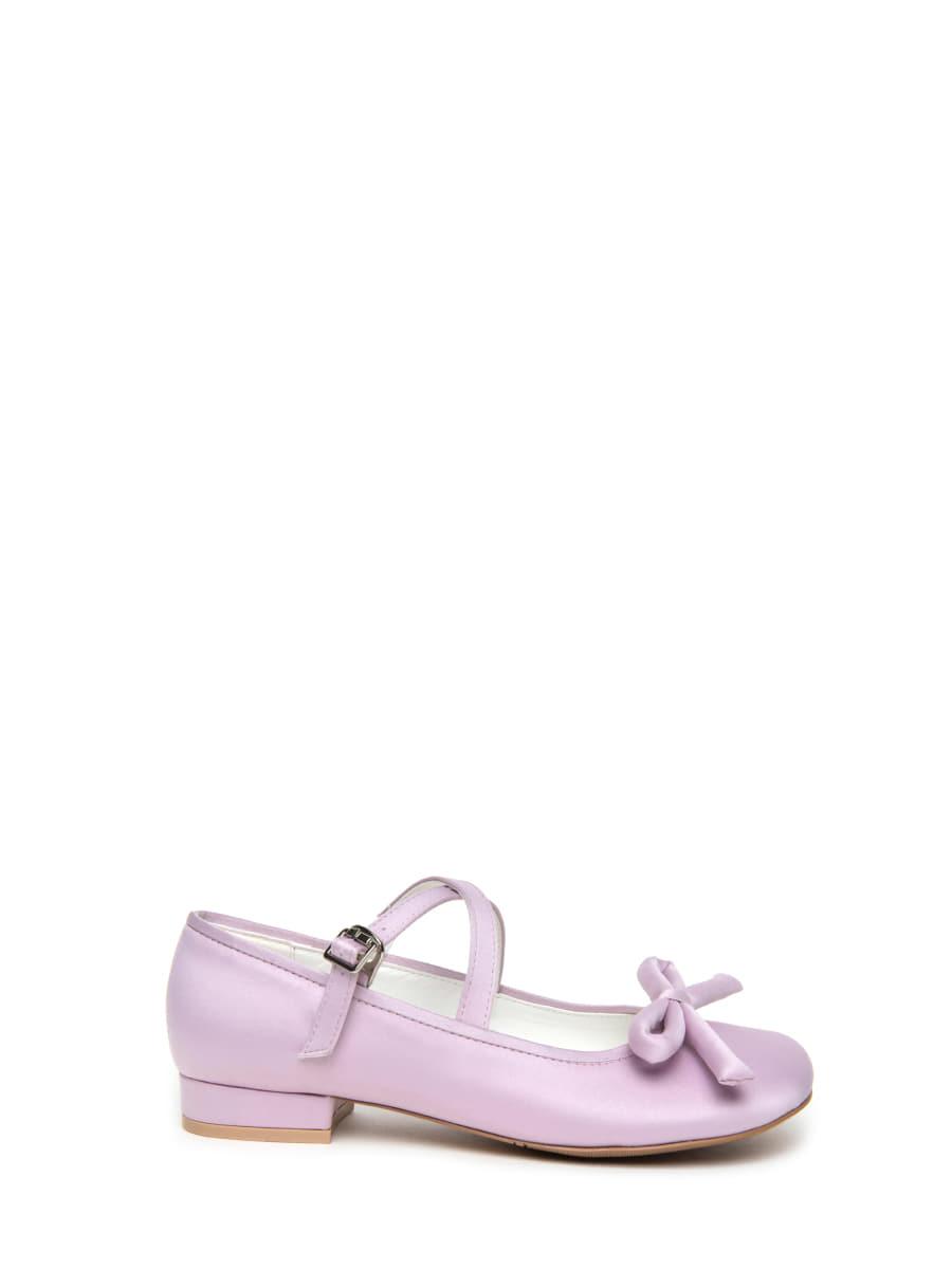 SATIN STRAP BALLERINA FLATS PINK