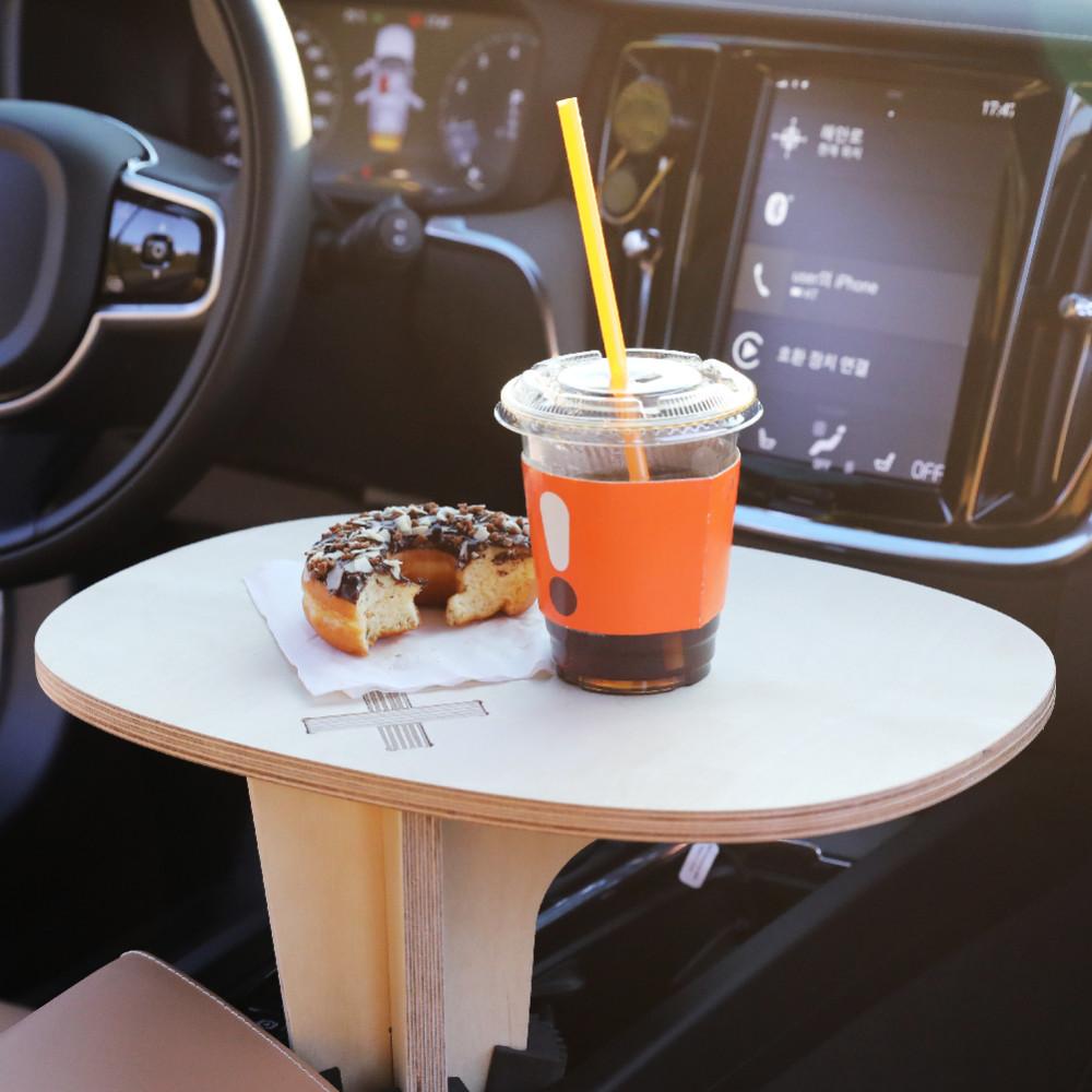 카니멀라이프 - 예쁜 우드 차량용 테이블 자동차 조수석 책상 선반 식탁 트레이, 토요요