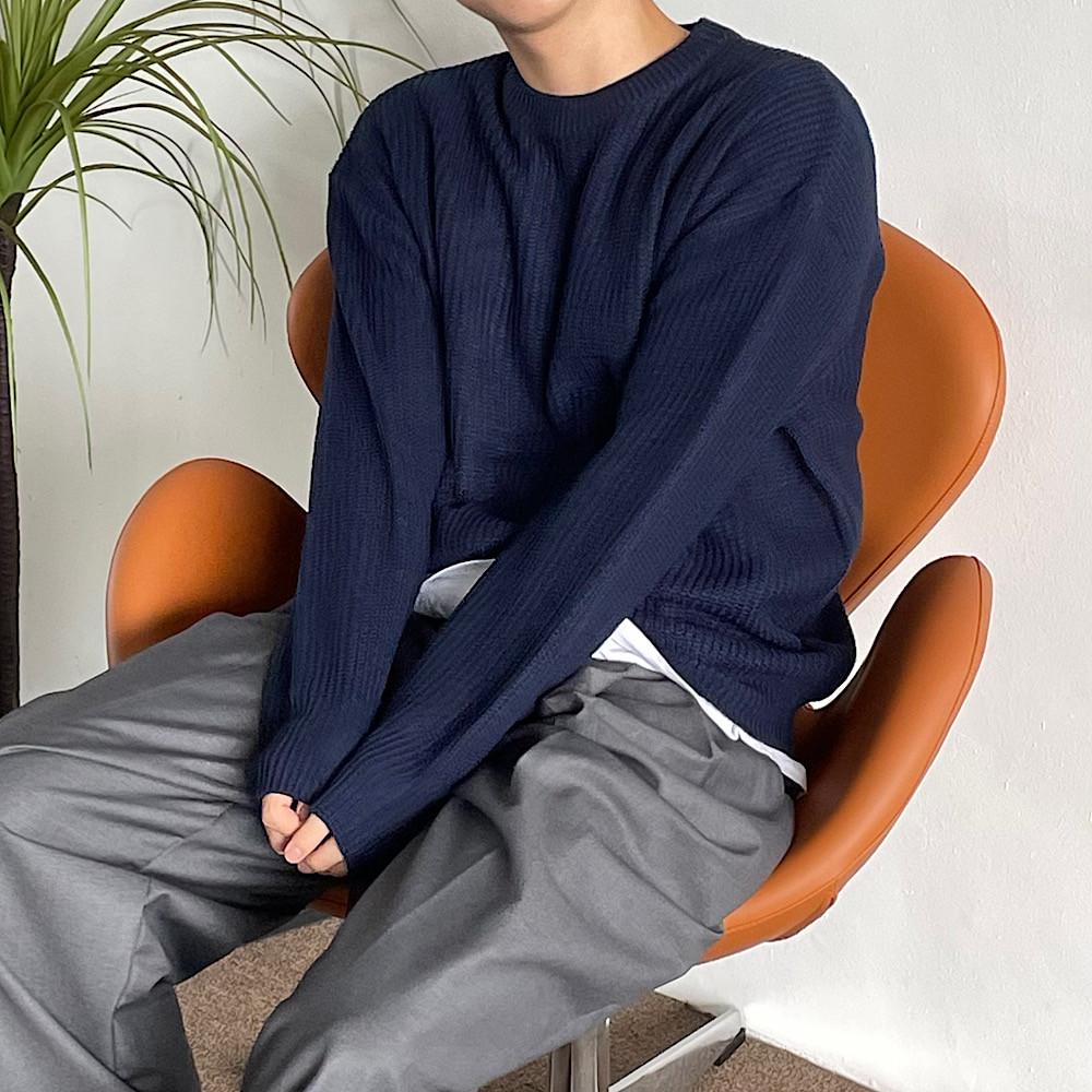 [ 누적판매 800장 ]1+1 남녀공용 베이직 오버 하찌 니트 25color