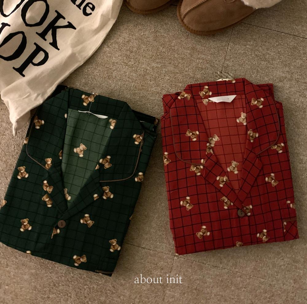 [베스트]곰돌이잠옷 귀여운 커플 신혼잠옷 체크파자마 우정 면파자마 친구선물