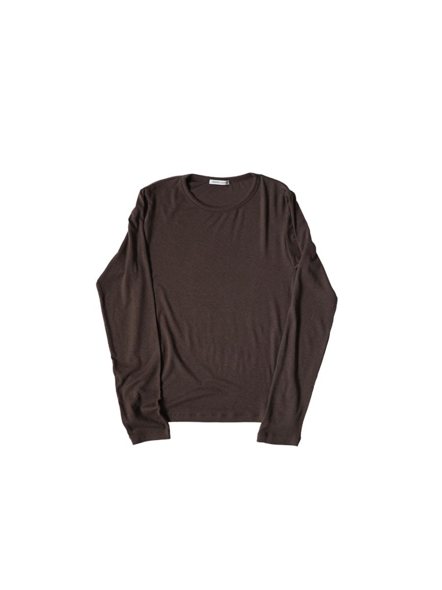 (3차) bare wool tee - brown