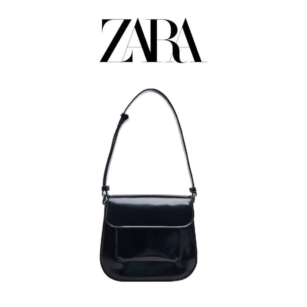 자라 가방 미니멀 레더 포켓 숄더백 블랙