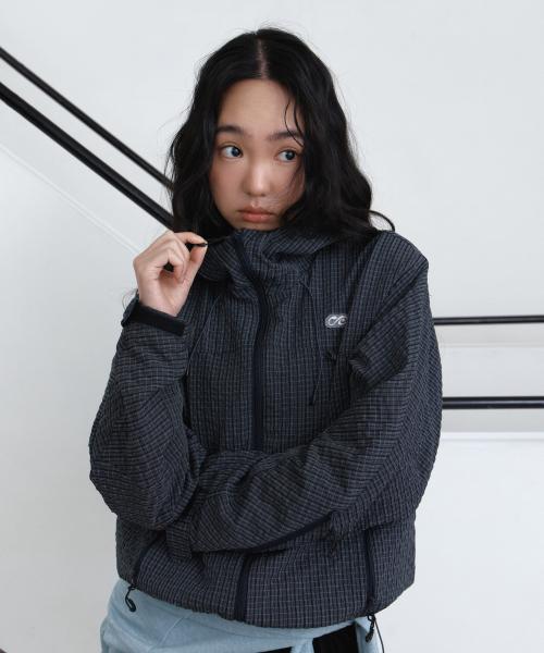 플레이드 라이트 테크 윈드 자켓 (다크 네이비)