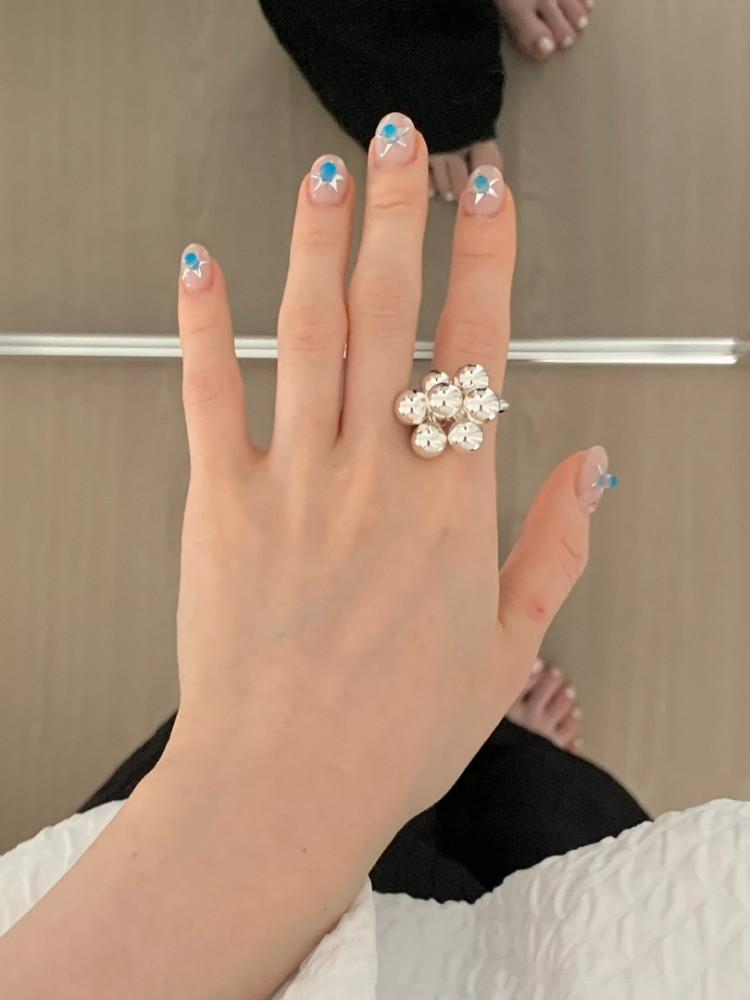 당일배송 silverballs•••ring / 실버볼반지 / 실버 포인트 반지 / 실버오픈링 / 실버프리사이즈반지