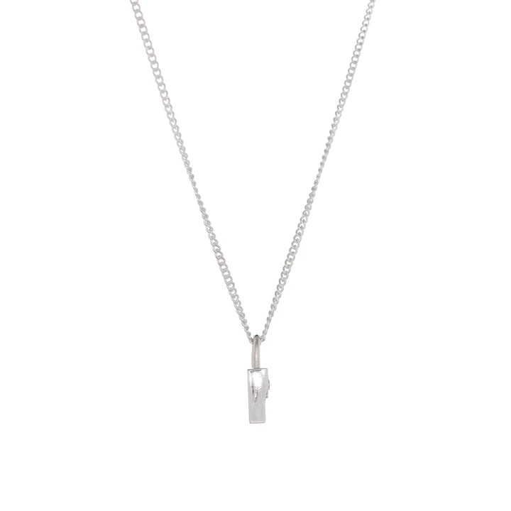 CEROFAR POUCH NECKLACE SILVER