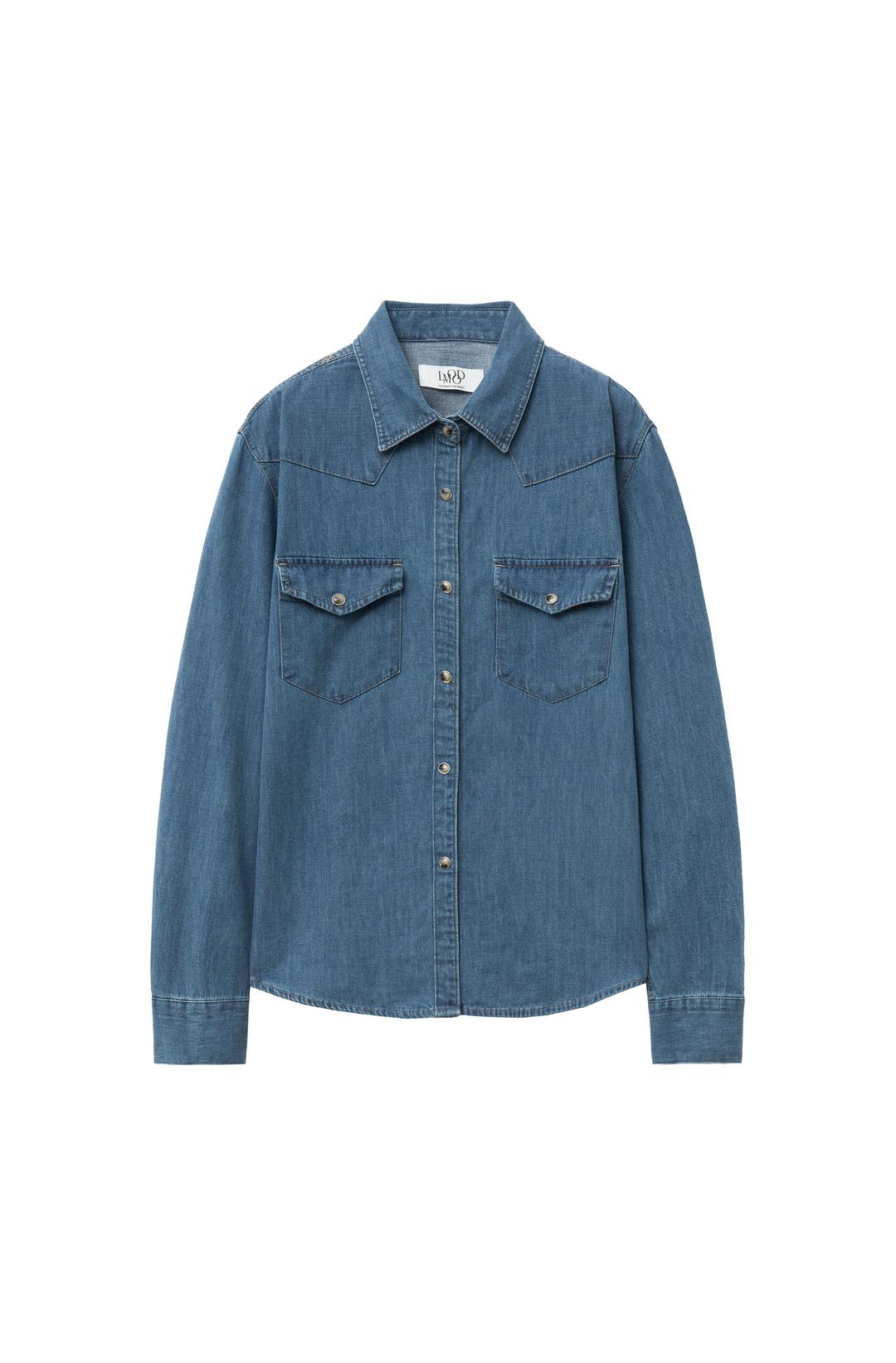 (W) 스튜어트 웨스턴 데님 셔츠 Classic blue