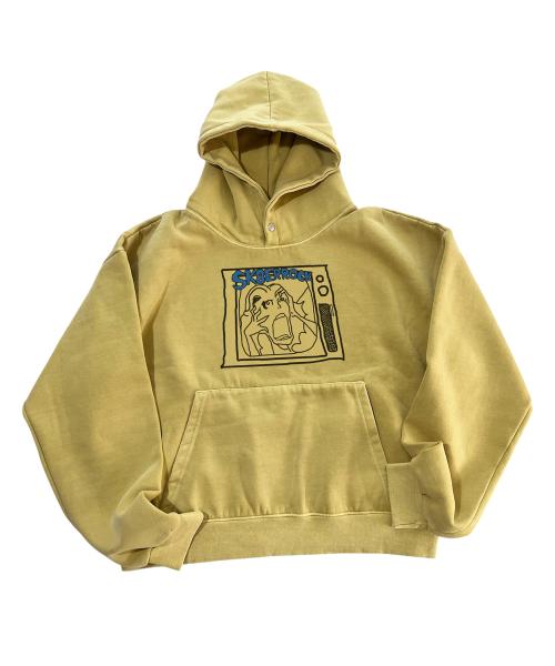(기모)Tv Horror Rock Pigment Hoodie ((yellow))