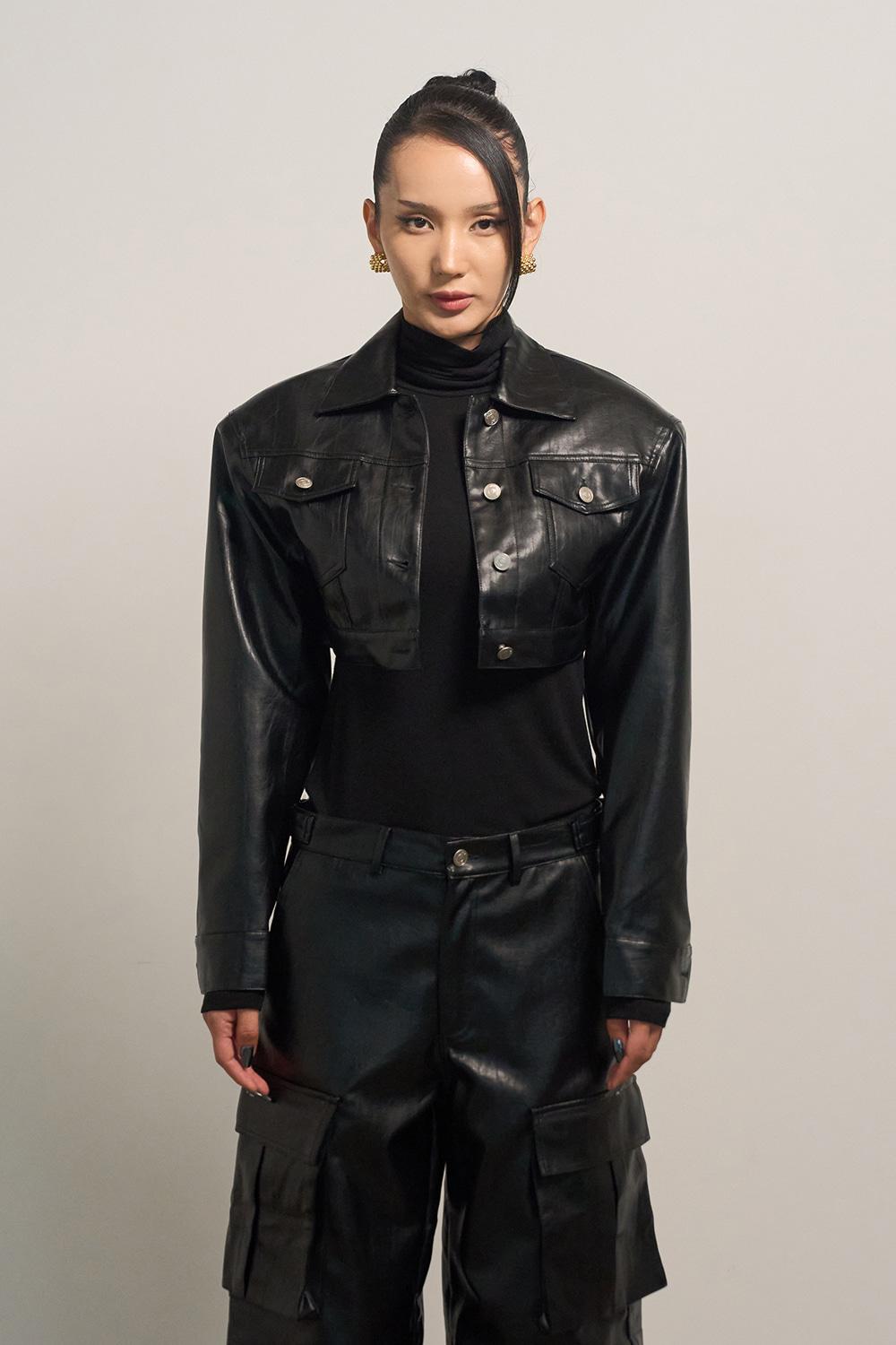Leather Multi Jacket Black