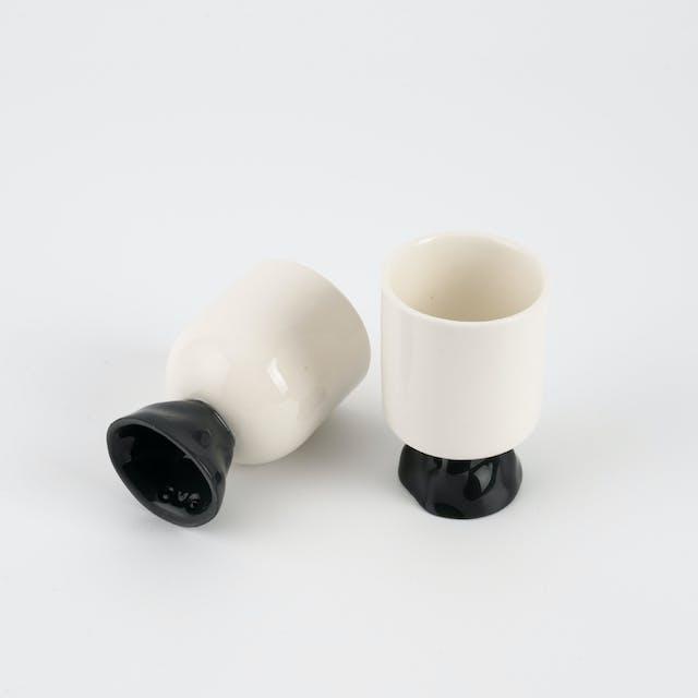 white + black mini cup (B-MARKET)
