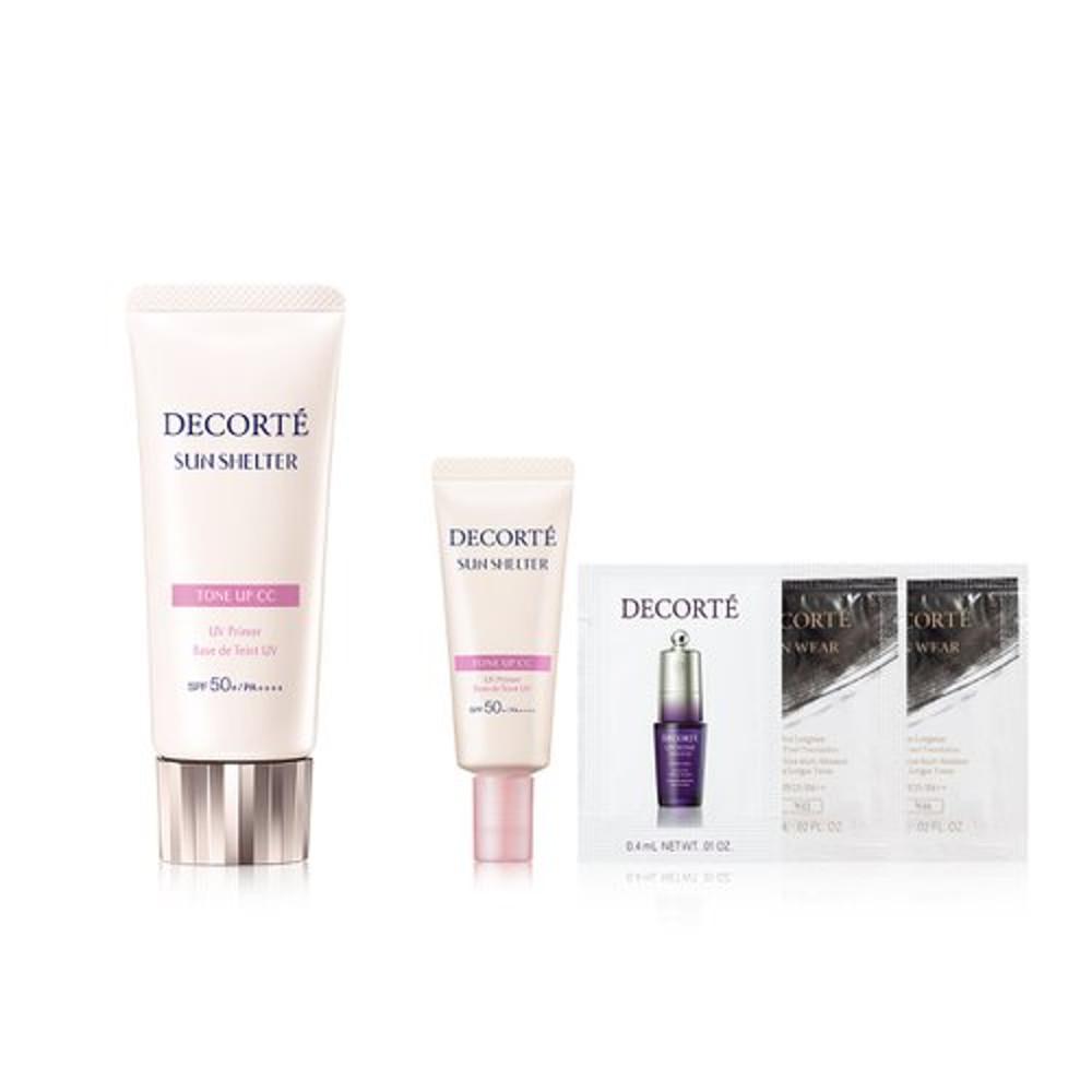 [데코르테](신세계강남점)[6월] 선 쉘터 멀티 프로텍션 톤 업 씨씨(CC) or 선 쉘터 35g 세트
