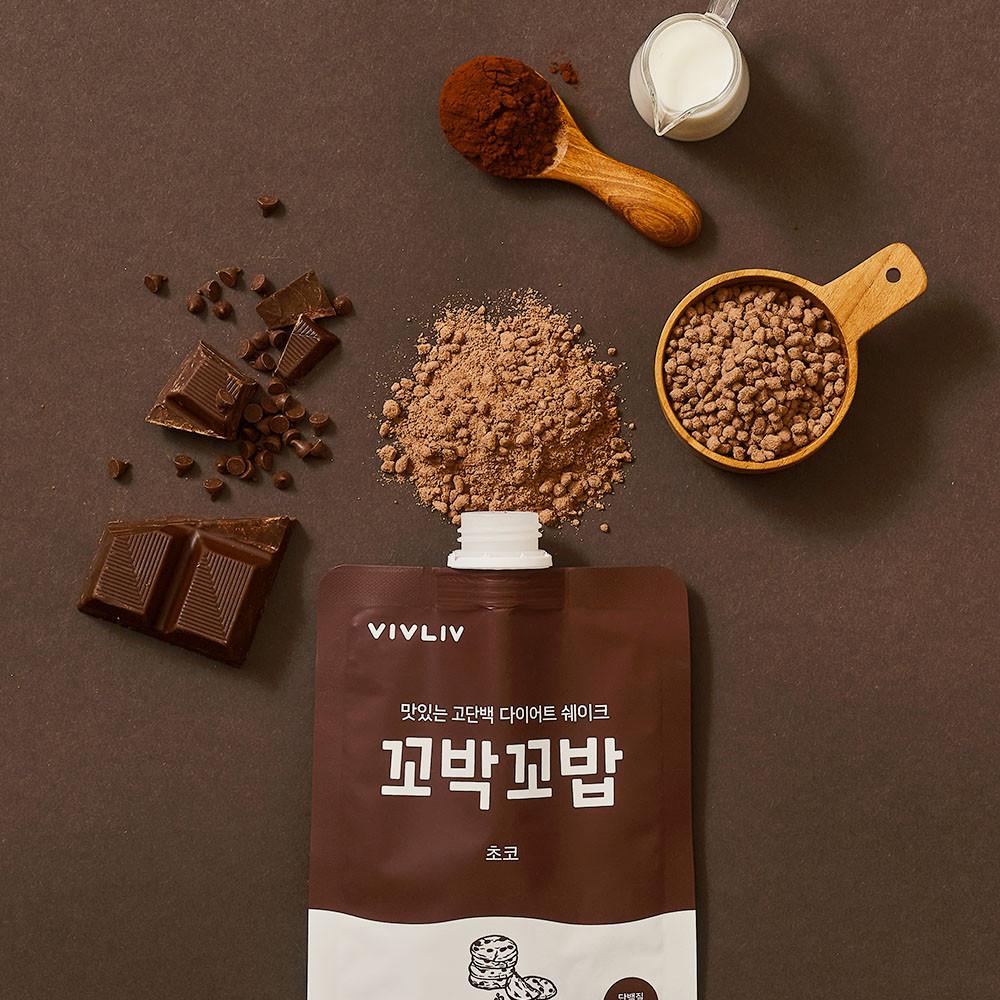 비브리브 꼬박꼬밥 식사대용 초코 맛 단백질 쉐이크 40g 7개 [원산지:상세설명에 표시]