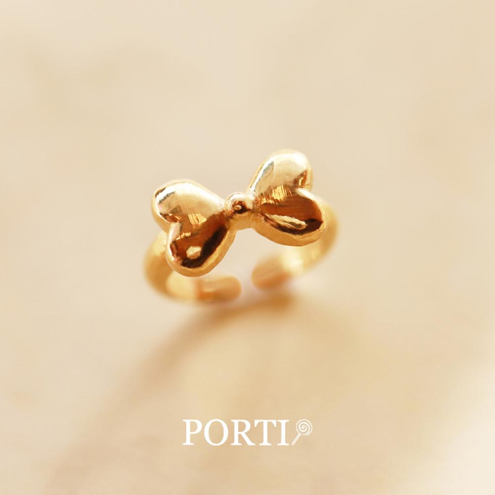 [뽀르띠] Little 리본돌반지 순금 1g/1.875g/3.75g