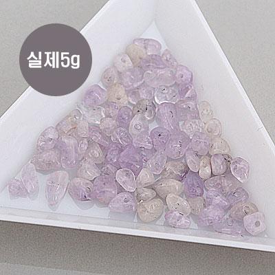 [5-8615-2] 원석(칩스/소) 천연석(라벤더자수정) (P) [1줄(약80cm),3줄]
