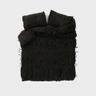 big waves duvet cover - black