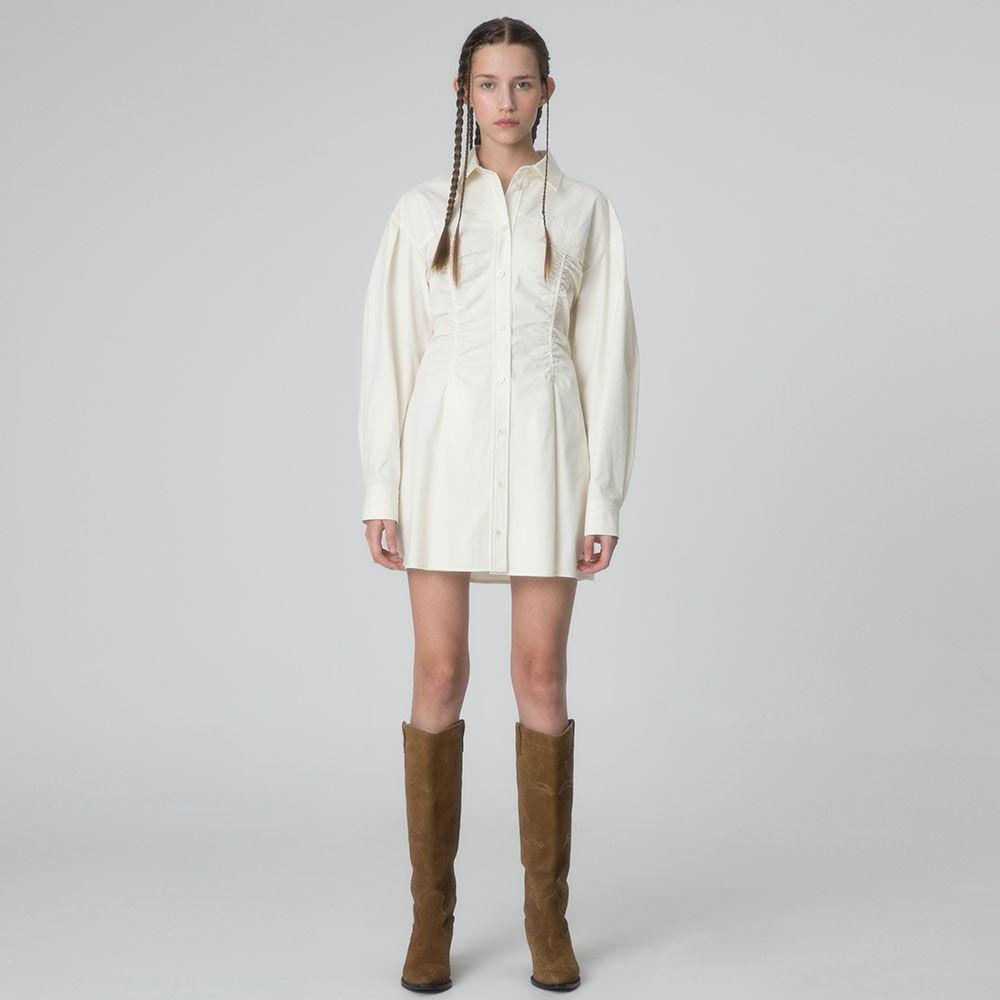 Shirring Shirts Onepiece in Ivory VW2AO470-03