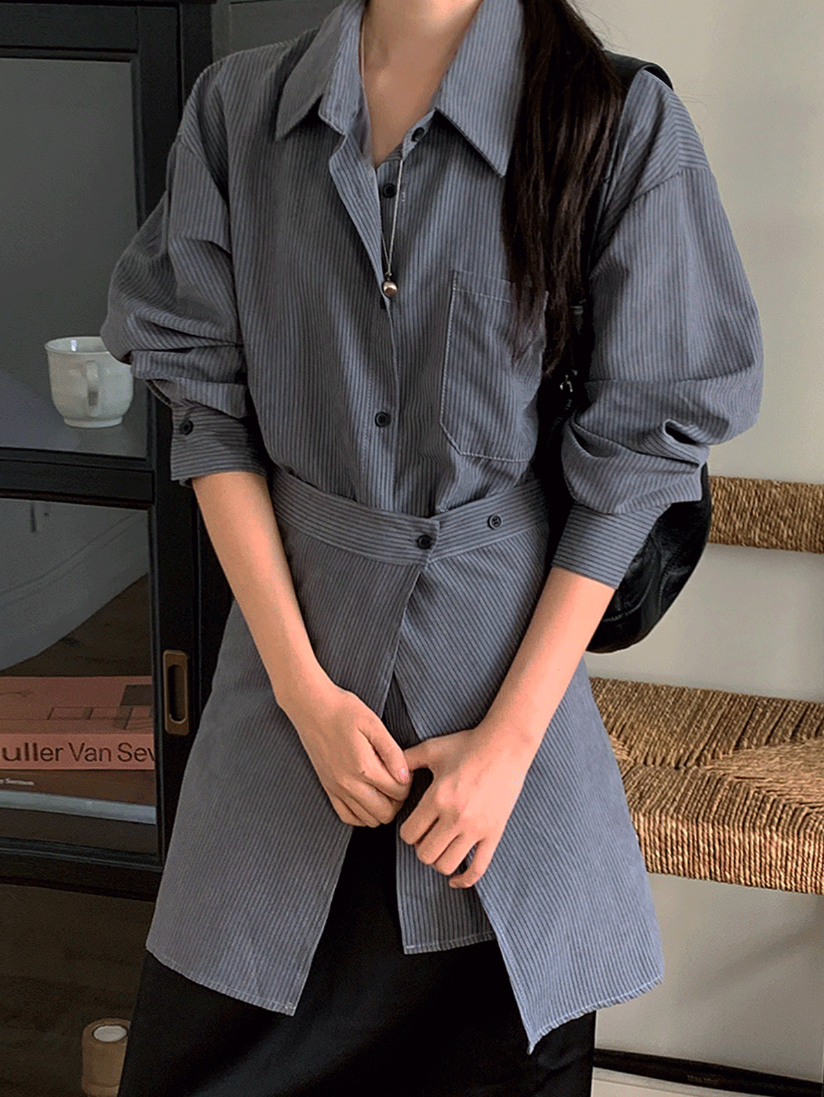 어리틀빗 urban stripe wrap skirt + shirt (3color) 주문폭주! 순차발송