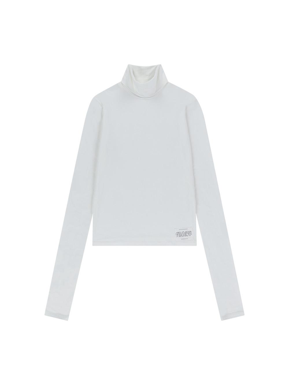 TM ESSENTIAL TURTLE NECK TOP [WHITE]