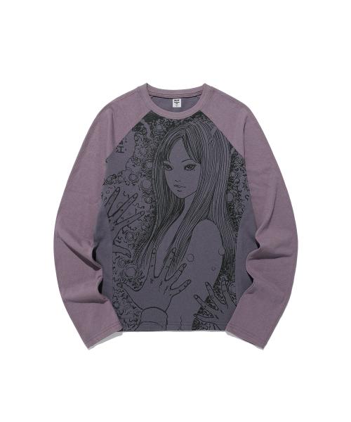 나이스고스트클럽(NICEGHOSTCLUB)  JUNJI ITO MANIAC TOMIE SLIM L/S TEE_PURPLE(NG2FSUM444B) - 사이즈 & 후기 | 무신사