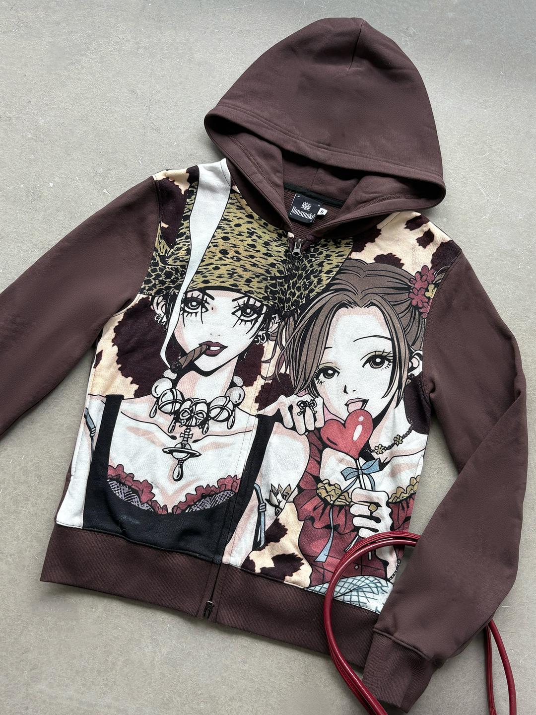 DSM NANA Character Brown Hooded Zip-up