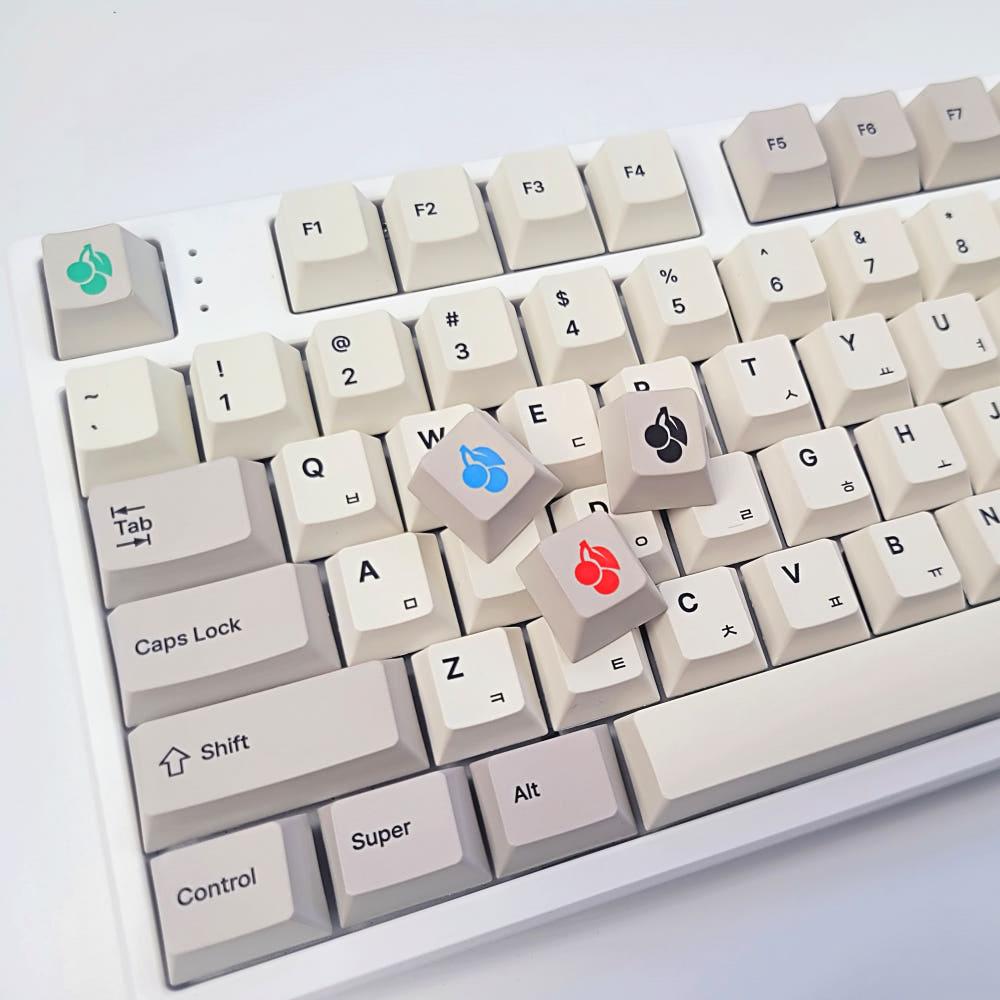 1.7mm GMK 하이니 베이지 키캡 PBT 측각LED 체리 염료승화 한글 (4가지)