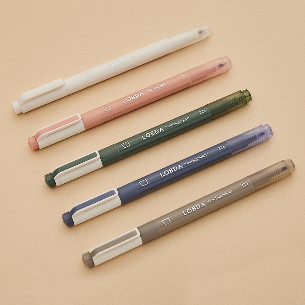 [롭다] 트윈 형광펜 세트(5본입)