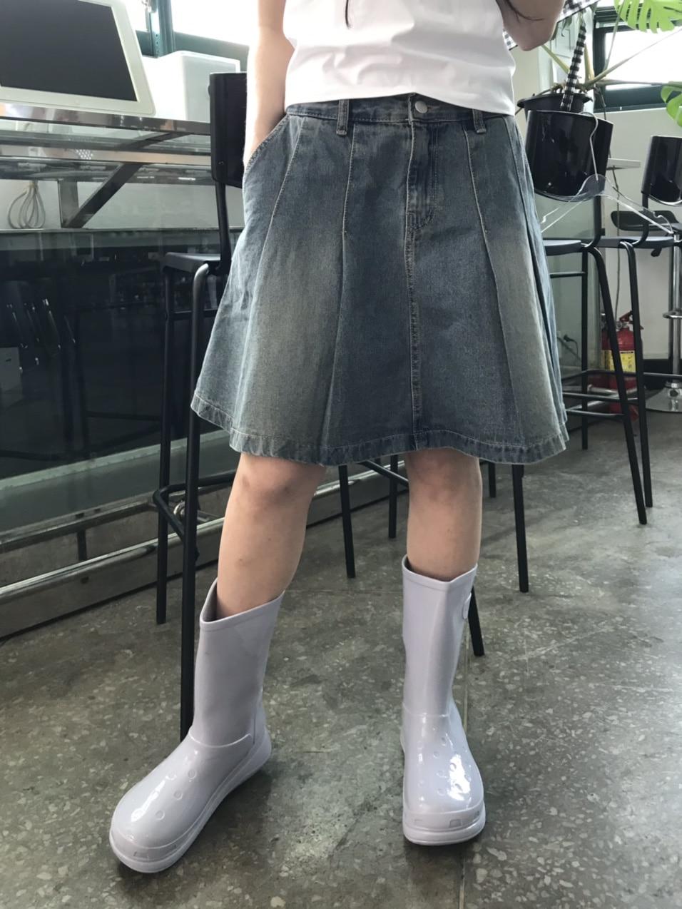 tennis denim sk (2color)