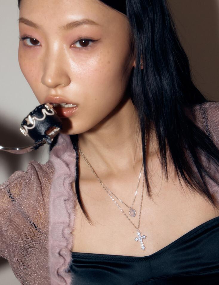 petite cross necklace