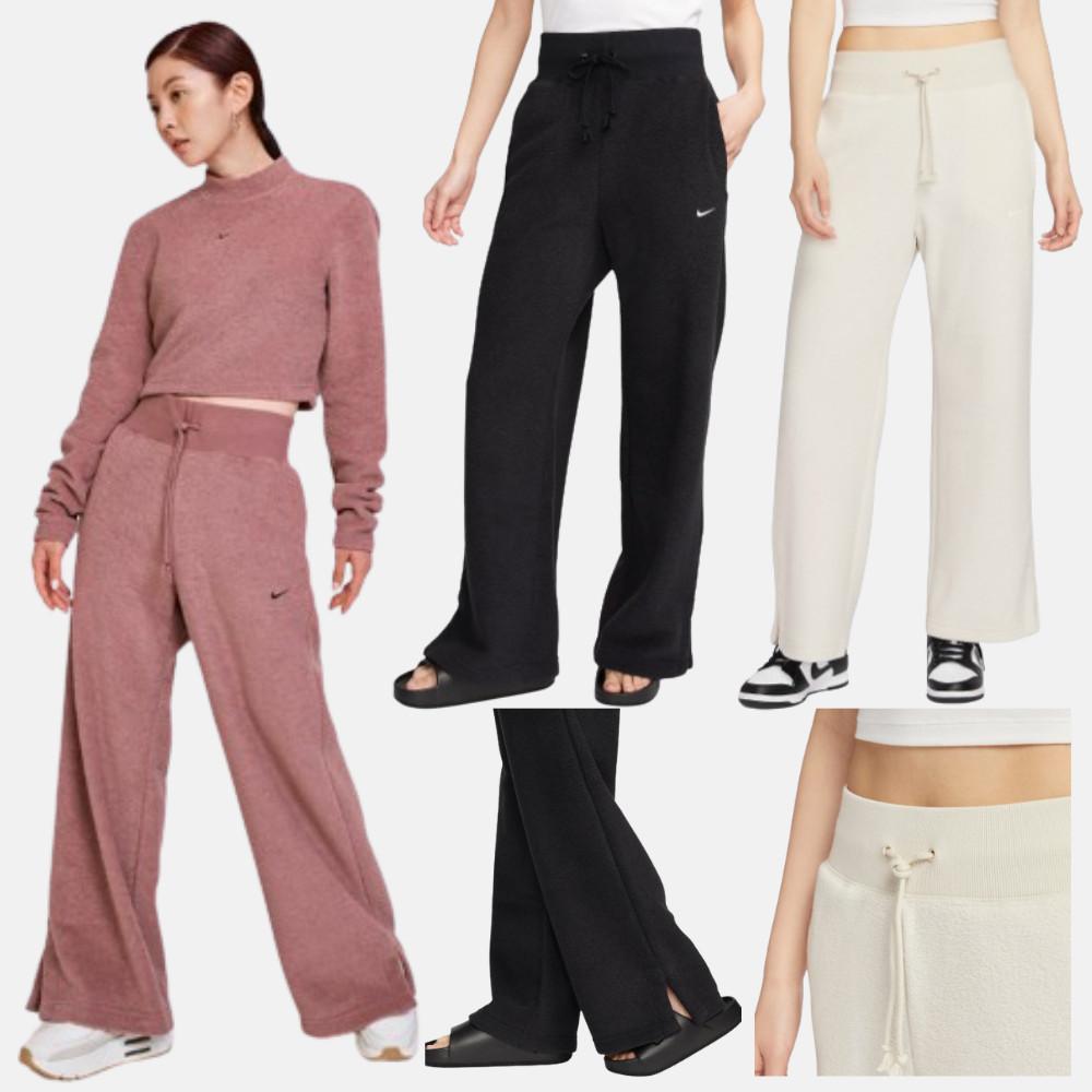 국내매장판 나이키 여성 트레이닝 기모 와이드 절개 팬츠 FN3623-010 104 208