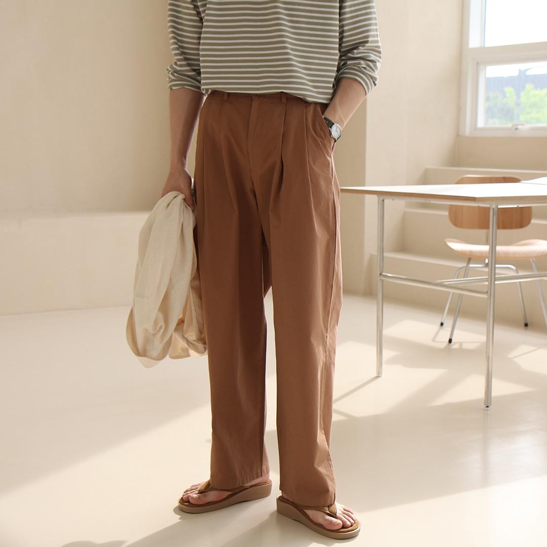 엔더 밴딩 와이드 치노 팬츠 (6Color)