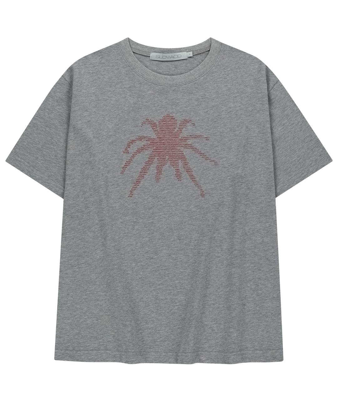 ASCII SPIDER T-SHIRT [MELANGE GREY]