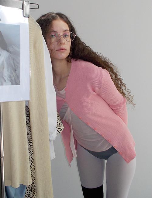 ribbed button knit cardigan / 예약배송